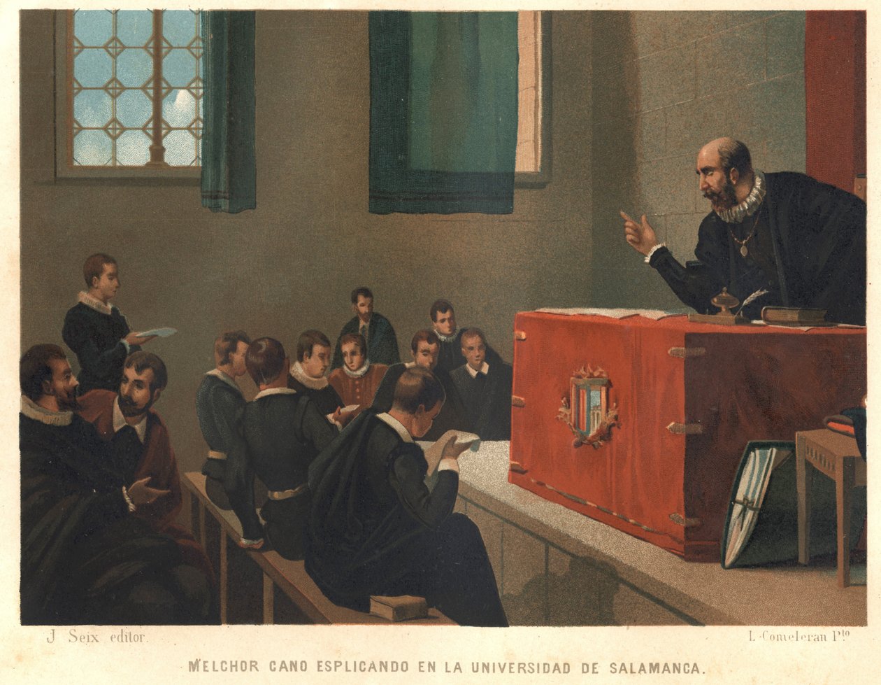 Melchior Cano eller Canus, stor dominikansk teolog som underviste i filosofi og teologi ved universitetet i Salamanca i 1546. etter "Vitenskapen og dens menn" av Louis Figuier. Barcelona 1881 av Unknown artist
