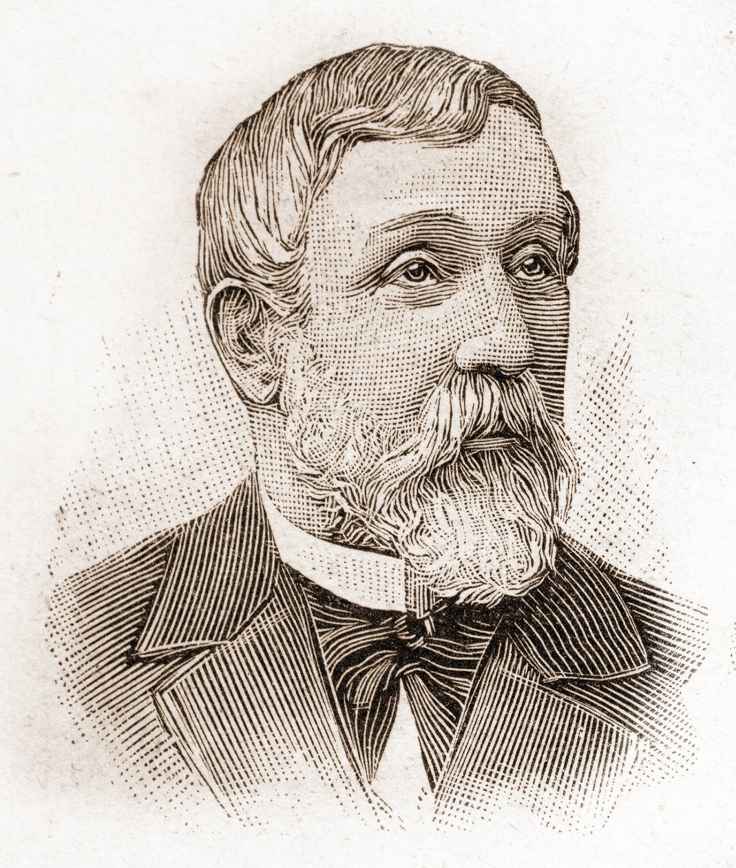 Medlemmer av Academie Francaise i 1895: portrett av Alfred Mezieres (1826-1915), litteraturhistoriker, fransk politiker og essayist. av Unknown artist
