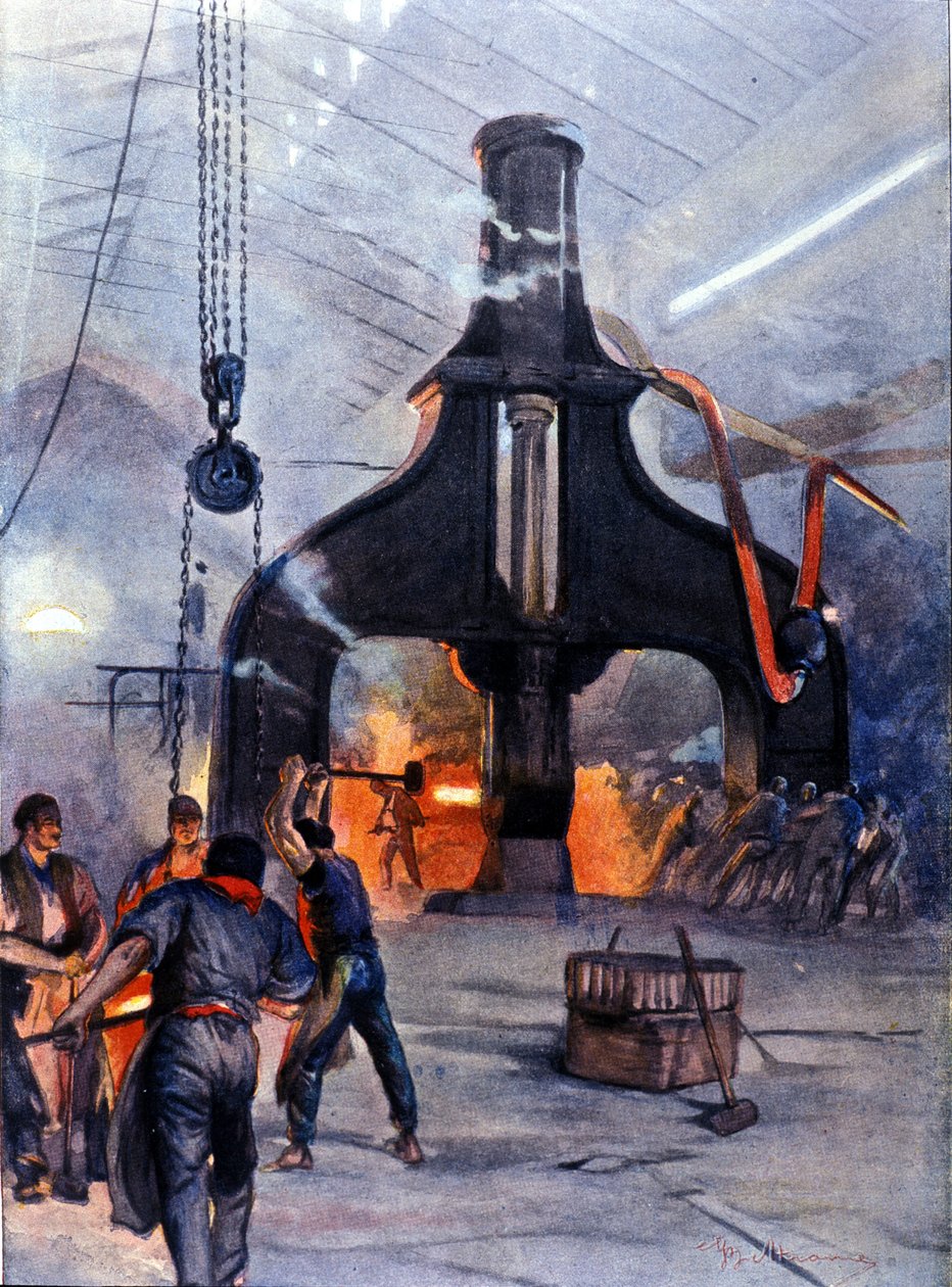 Metallfabrikker Ansaldo i 1890. av Unknown artist