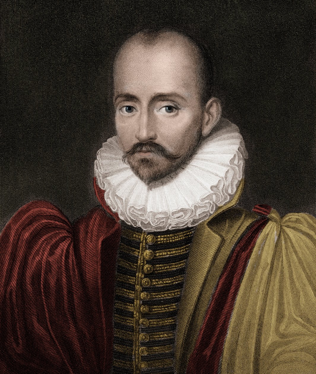 Michel Eyquem de Montaigne 1533-1592 - gravering - 1800-tallet av Unknown artist