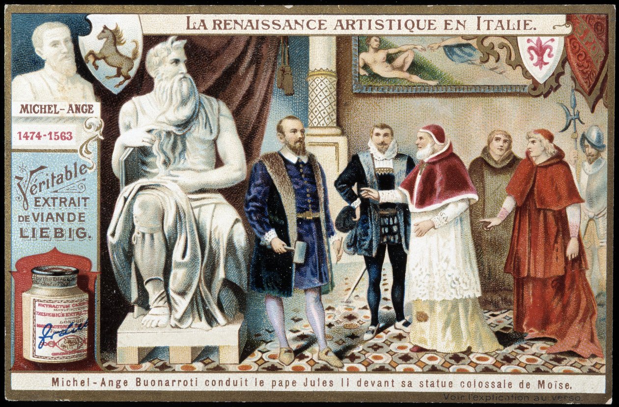 Michelangelo Buonarroti dit Michel Ange (Michelangelo eller Michelangelo av Unknown artist
