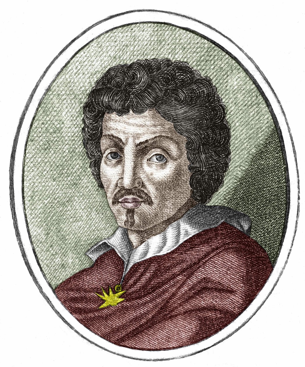 Michelangelo Merisi dit il Caravaggio or Caravaggio (1569 - 1609), engraving 17th century. av Unknown artist
