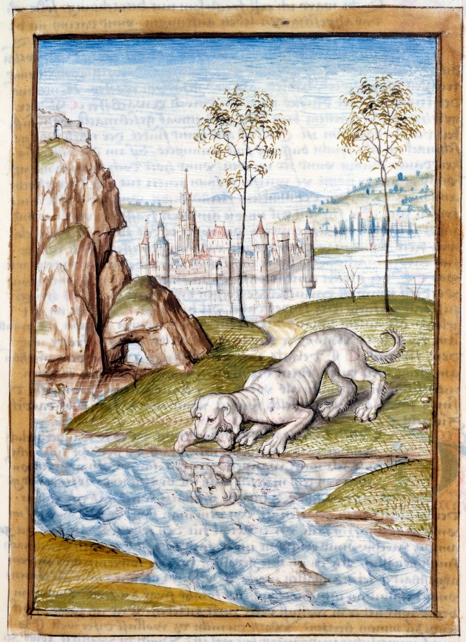 Miniatyrdyr fra en tysk oversettelse av fablene om "" Kalila (Calila) og Dimna"" av Bidpai. Chantilly fra 1400-tallet, Musee Conde av Unknown artist
