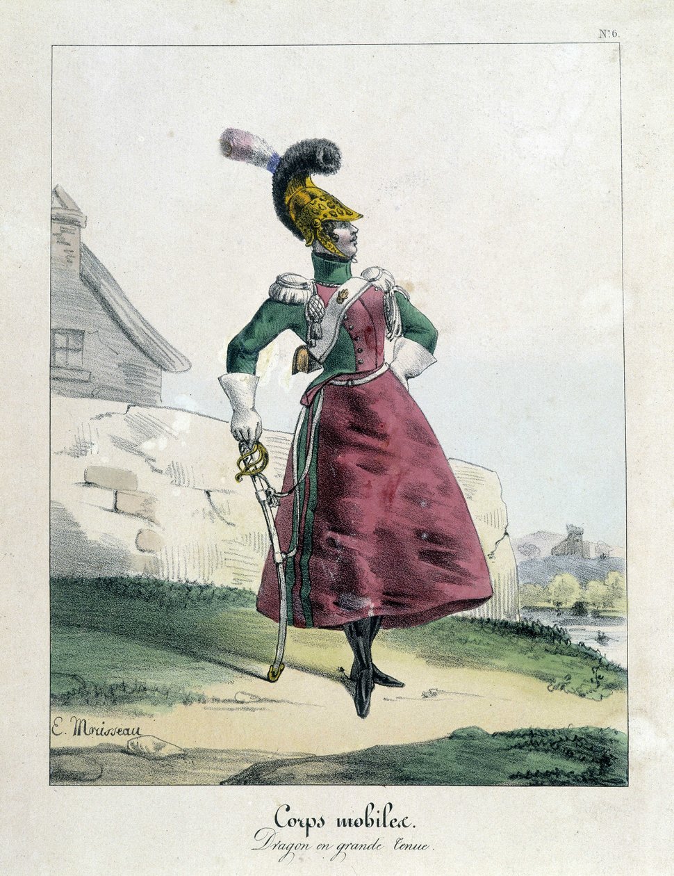 Kommunens mobilorgan: dragekvinne i stort antrekk. av Unknown artist