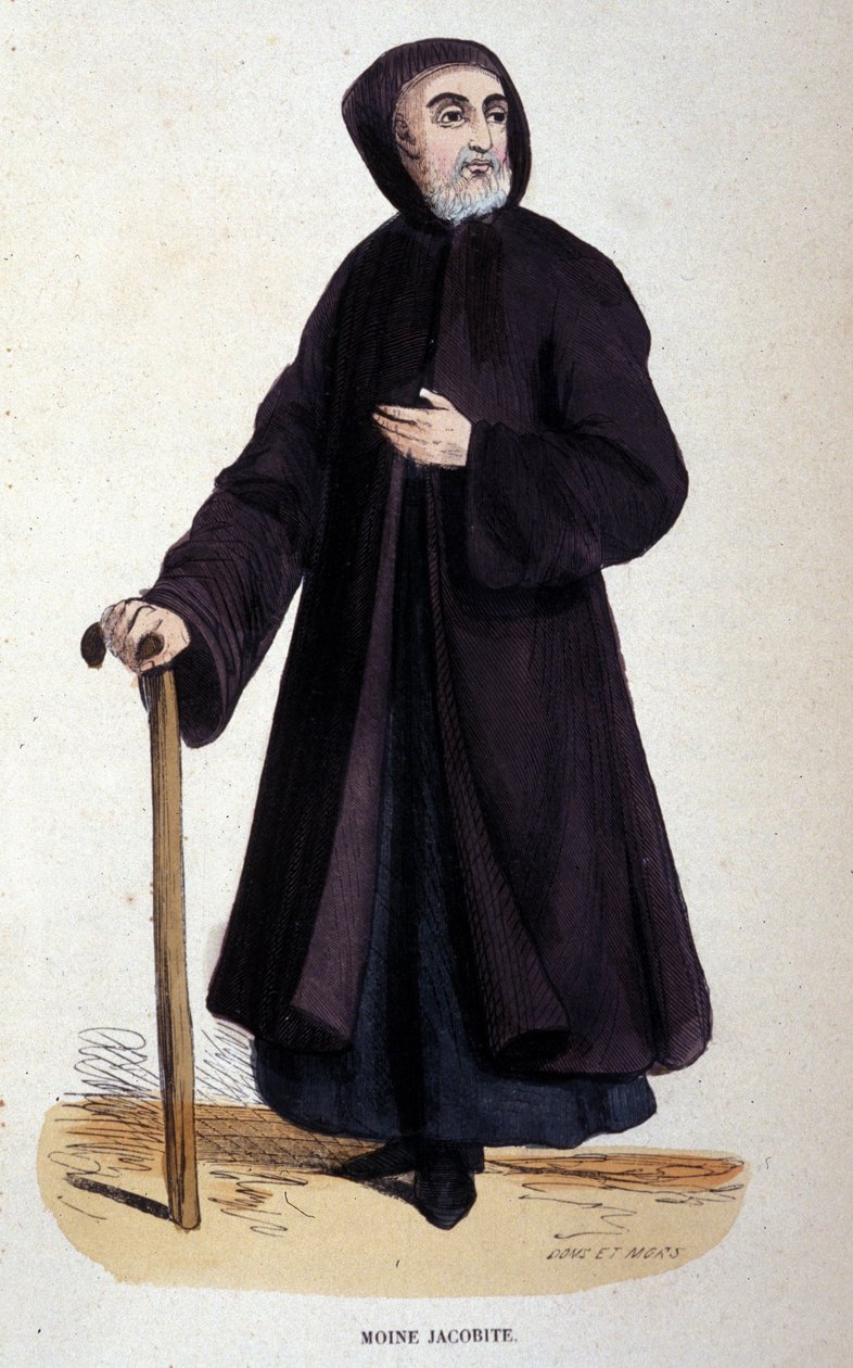 Moine Jacobite. Gravering fra et album på religiøse ordre, Paris av Unknown artist