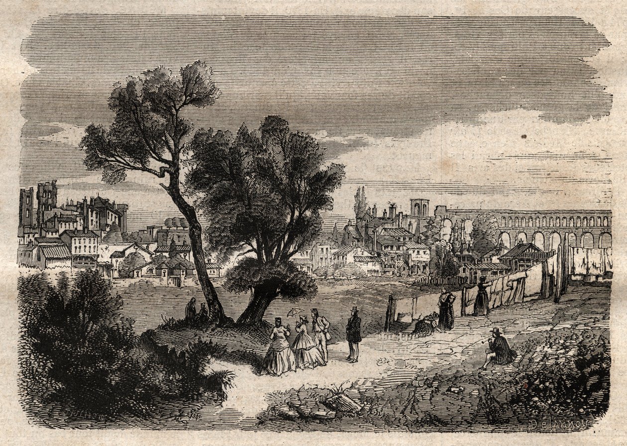 Montpellier in the 19th century - Montpellier au 19th century - av Unknown artist