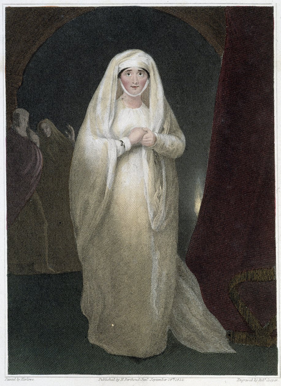 Mrs. Siddons, i rollen som Lady Macbeth i Shakespeares skuespill "Macbeth", deb. 1800-tallet av Unknown artist