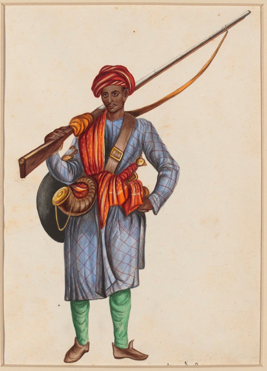 Mughal-infanterist av Unknown Artist