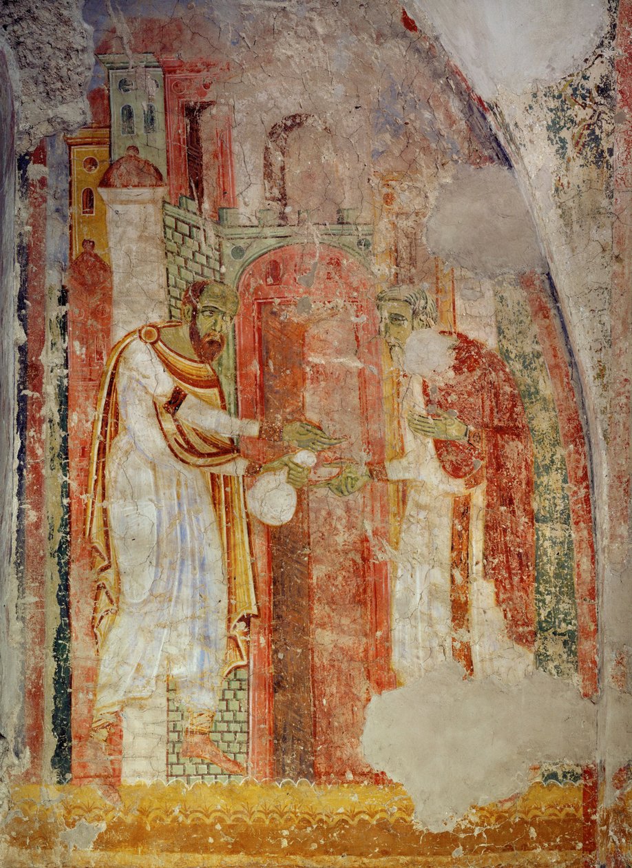 Veggmalerier i kirken til benediktinerklosteret i Lambach, Oberösterreich (fresko) av Unknown artist