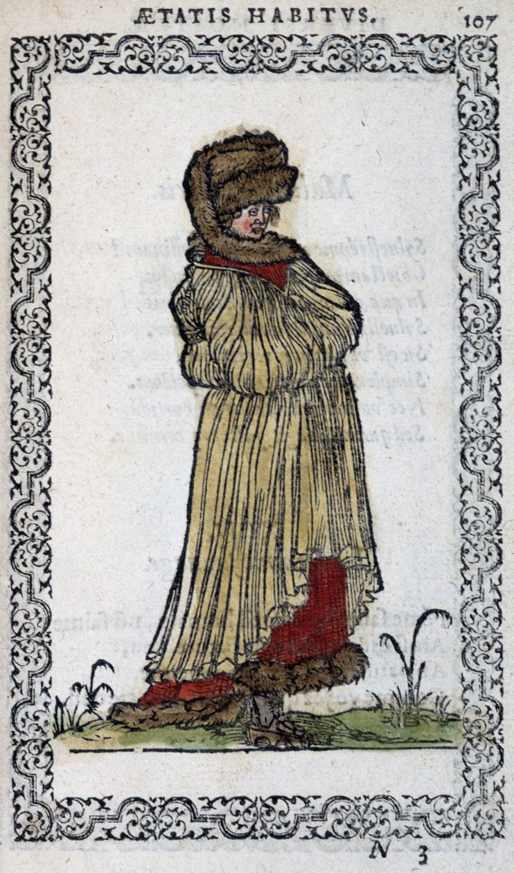 Muskovittisk kvinne - i "" Habits et effigies"" av Jean Sulperius av Unknown artist
