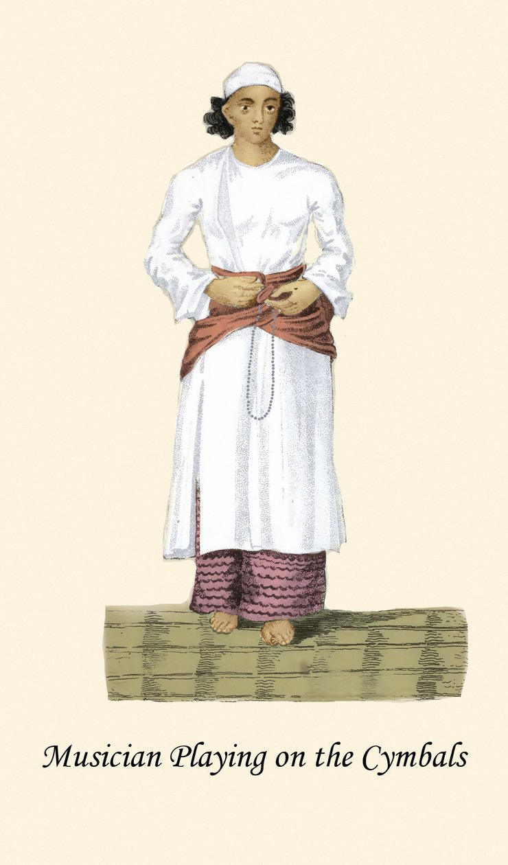 Musiker som spiller cymbaler av Unknown Artist