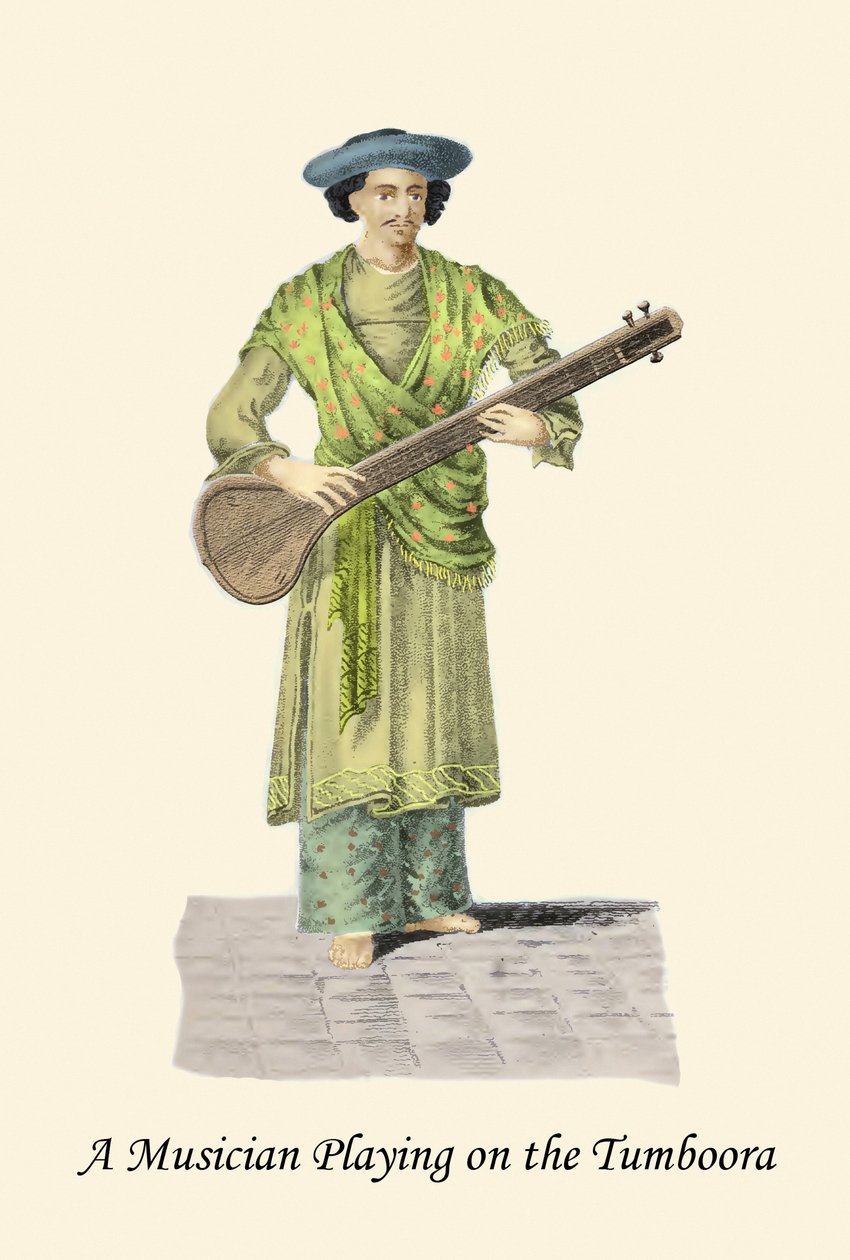 Musiker som spiller tumboora av Unknown Artist