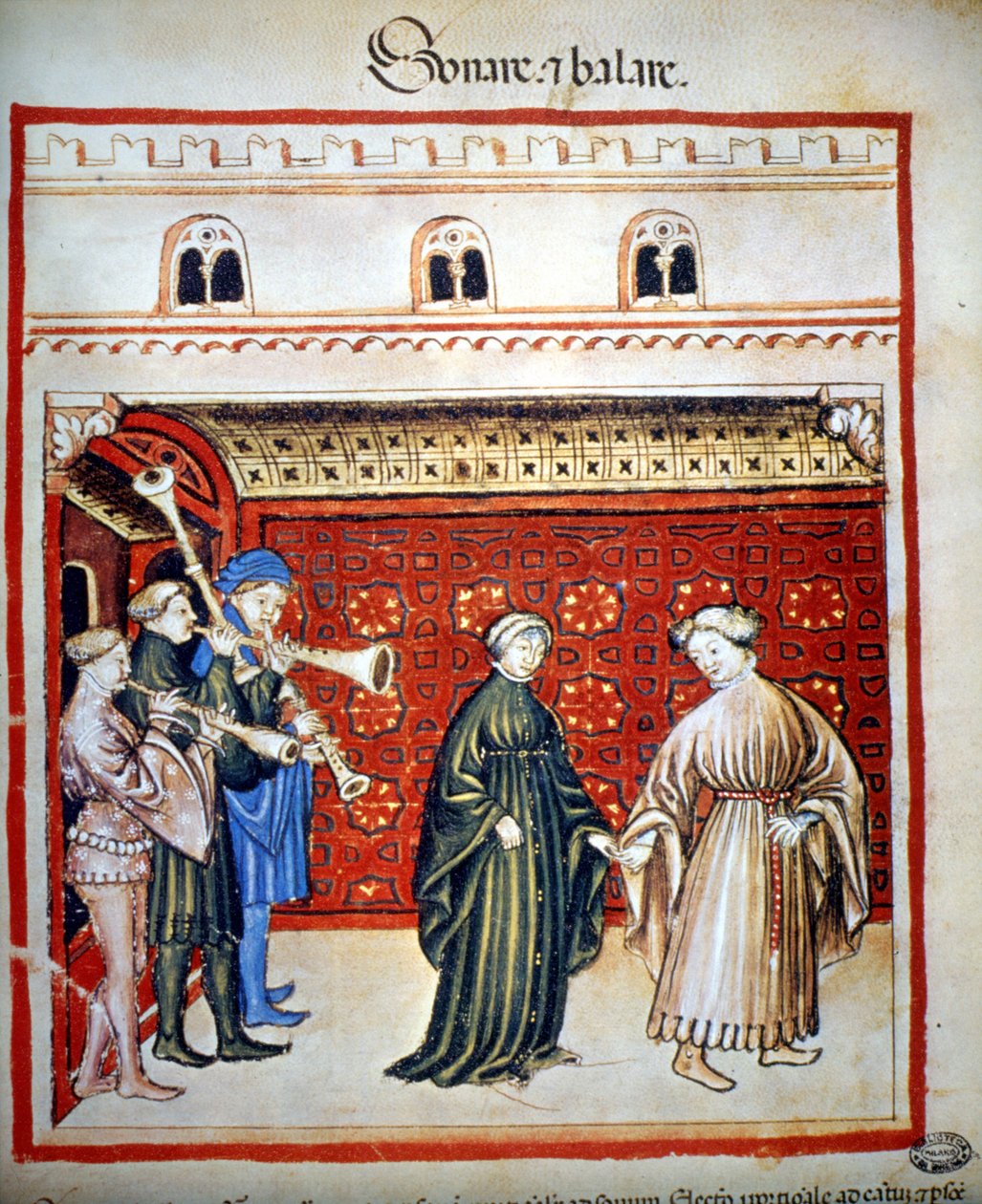 Musikere og dansere, -i "Tacunum Sanitatis" av Unknown artist