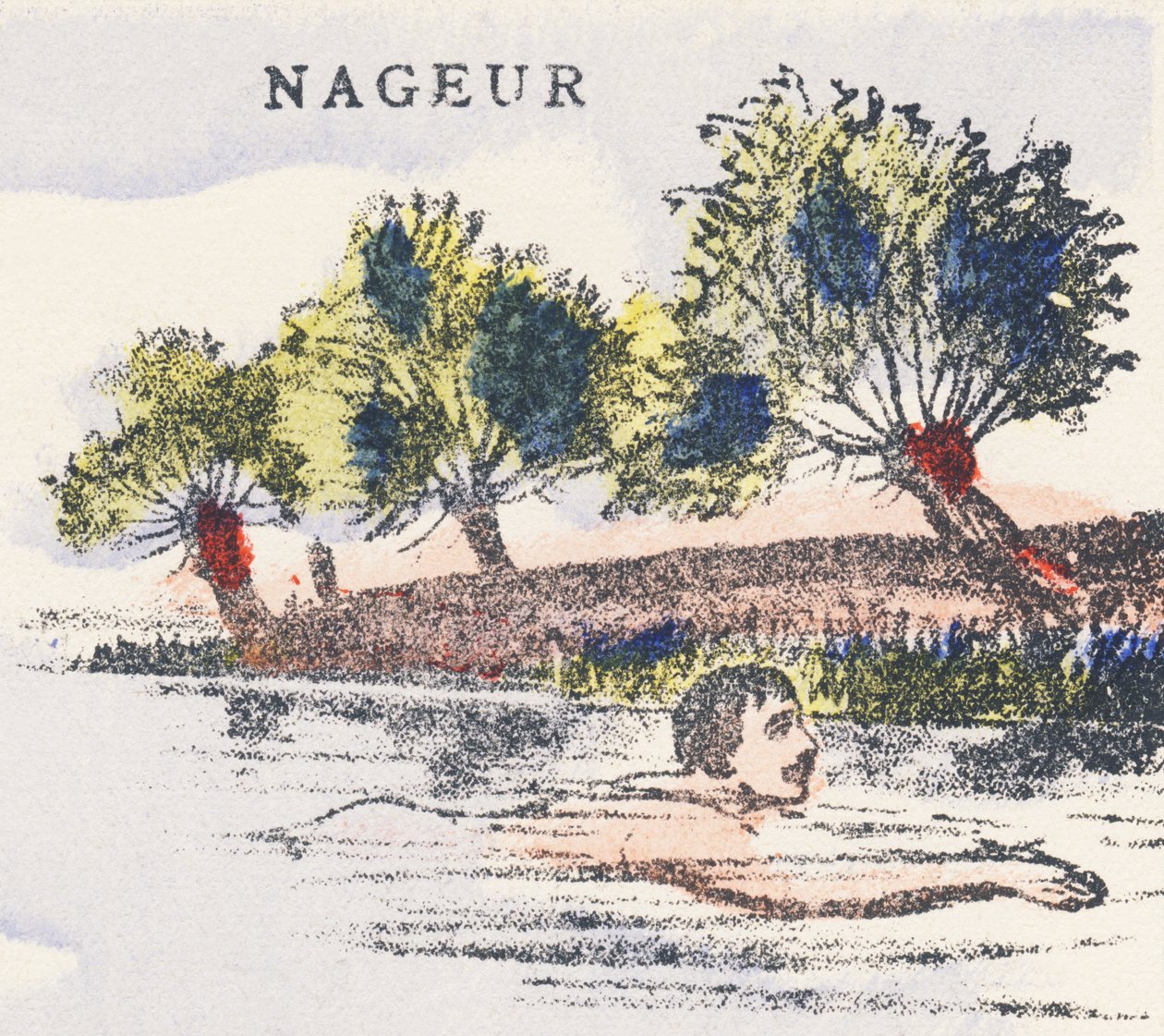 N: svømmer av Unknown artist