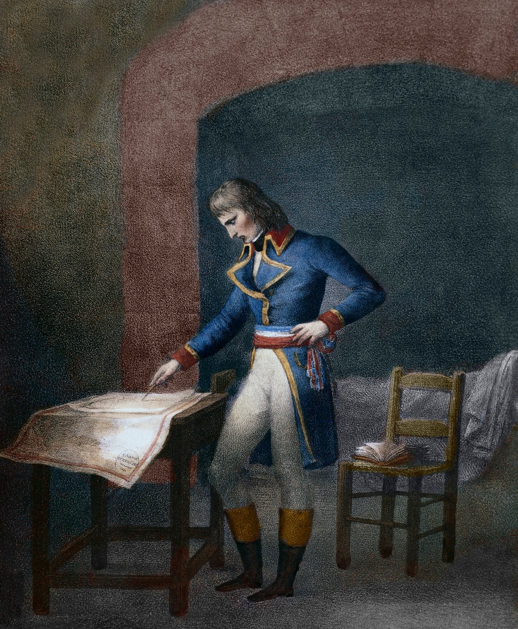 Napoleon I Bonaparte (1769-1821) ved fortet carre d