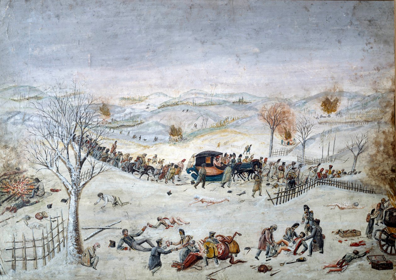 Napoleonskrigene: Episode av det russiske retrett (1812–1813) av Unknown artist