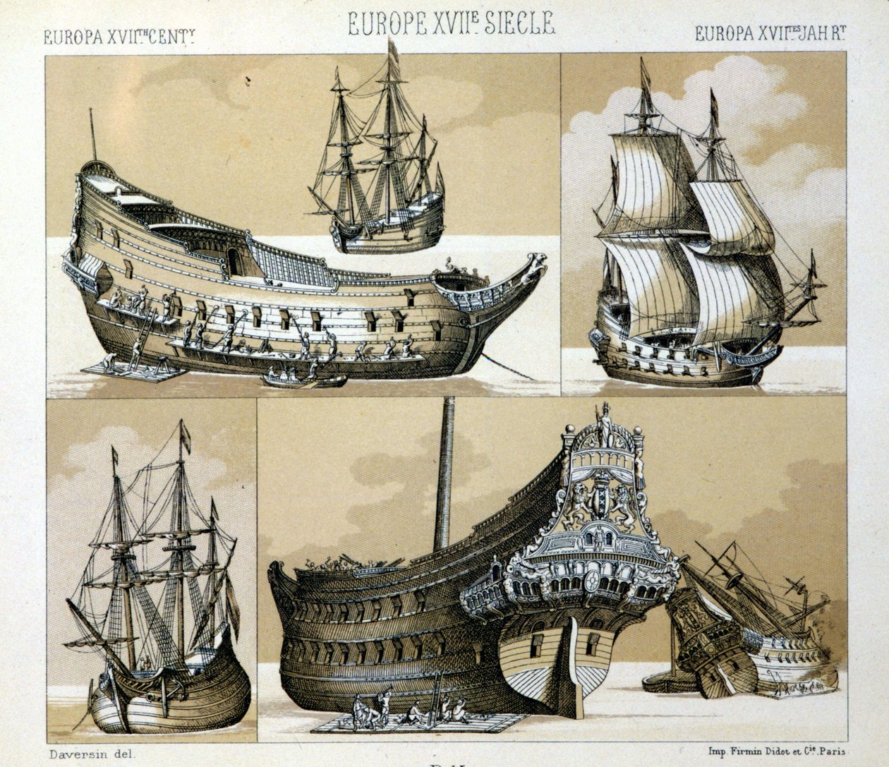 Marine og kjøpmann på 1600-tallet - i "" Den historiske drakten"" av Raquet 1888 av Unknown artist