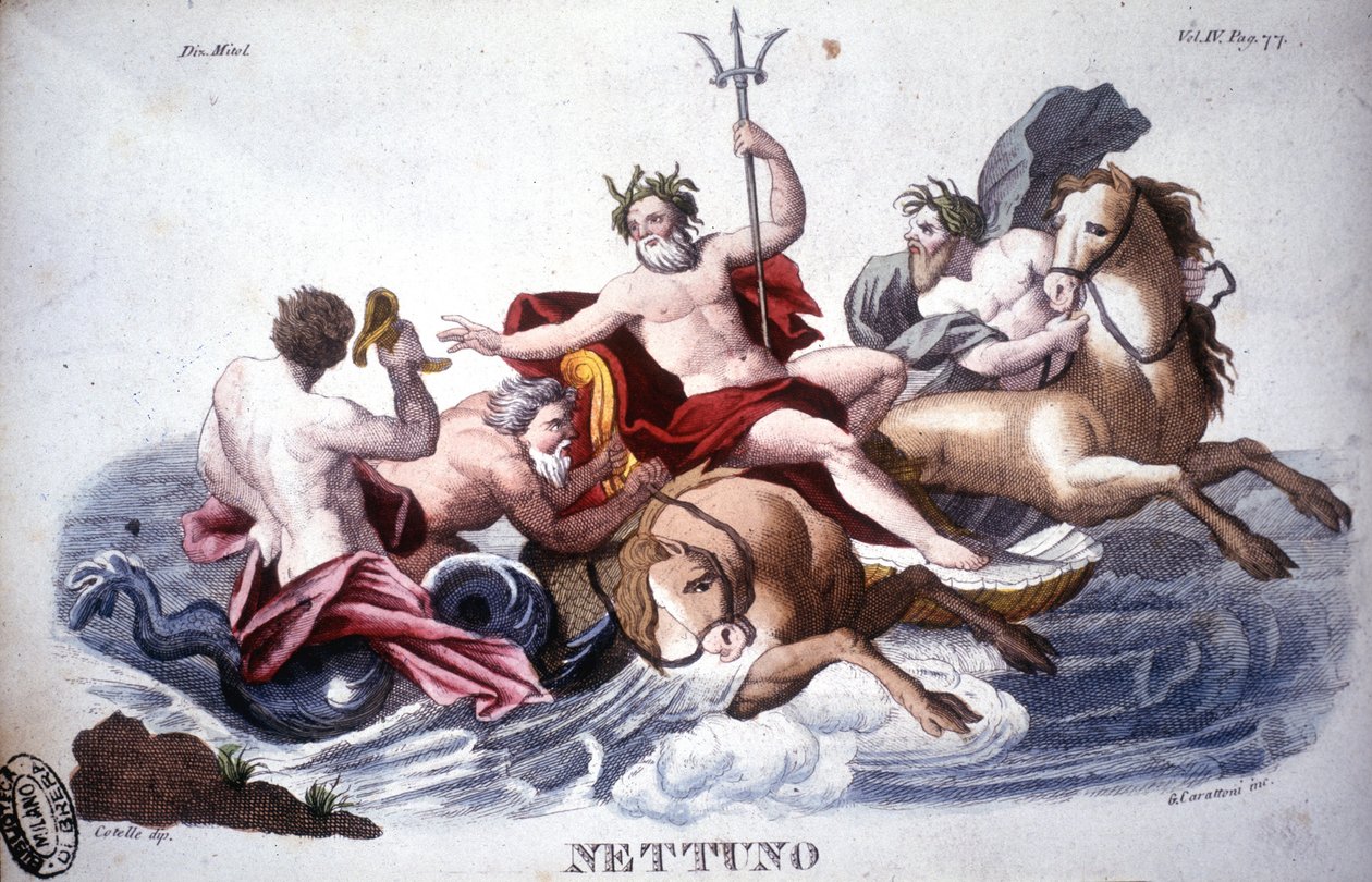 Neptun - gravering av Unknown artist