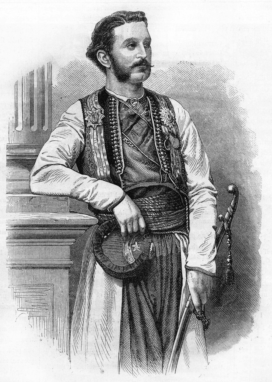Nicholas I (1841-1921), i 1869. Prins av Montenegro, deretter konge av Montenegro. av Unknown artist