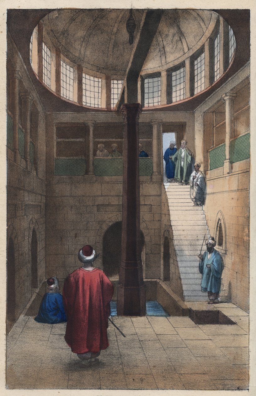 Nilometer (Nilometeret - mål på Nilens nivå i Egypt) gravering fra "" skikker og tradisjoner til alle folkeslag i universet. Det er historien om regjeringen, lovene, militsen, om religionen til alle nasjoner fra de fjerneste tider til g. av Unknown artist
