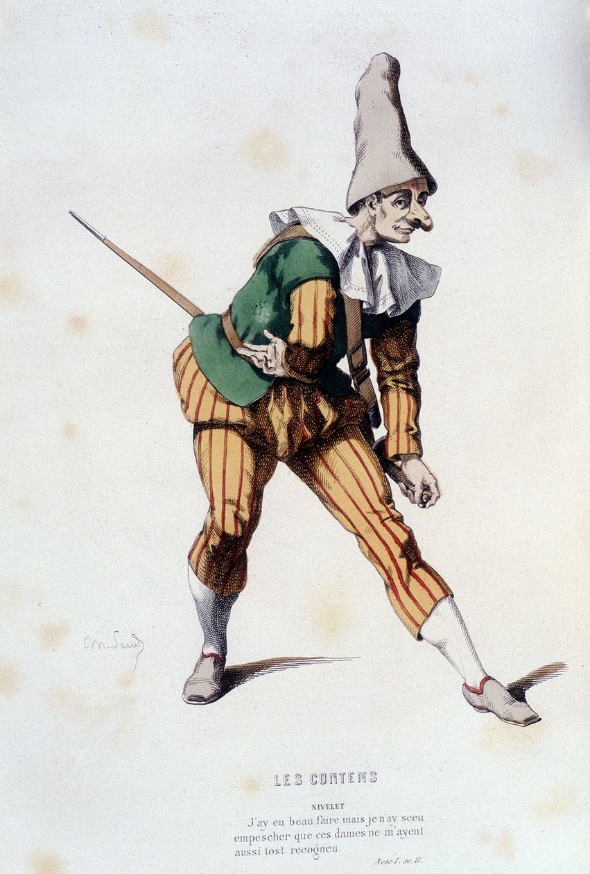 Nivelet in "" les contens"" (av Odet de turnèbe i 1584), i "" Fransk teater på 1500- og 1600-tallet før Moliere"" av Edouard Fournier. av Unknown artist