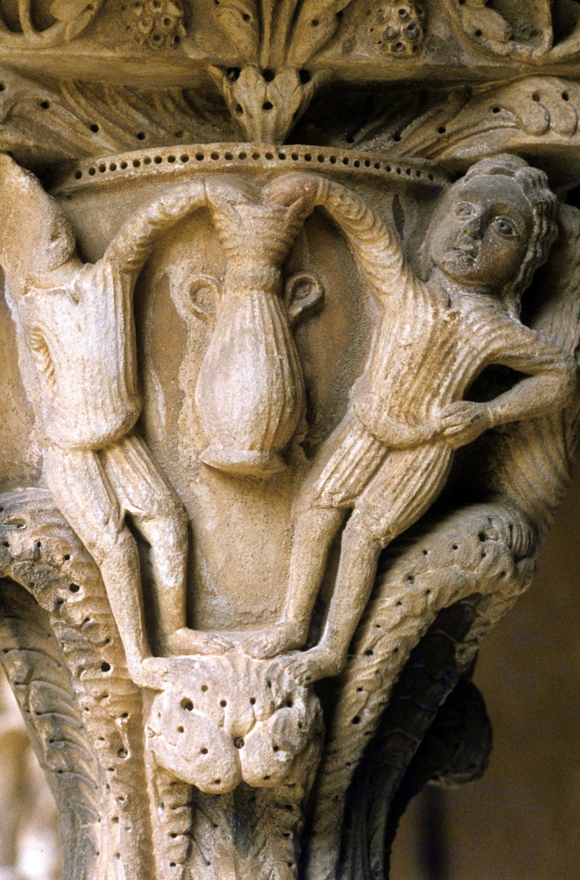 Norman Art i Monreale (Sicilia): hovedsteder i Cloitre des Benedictins. av Unknown artist