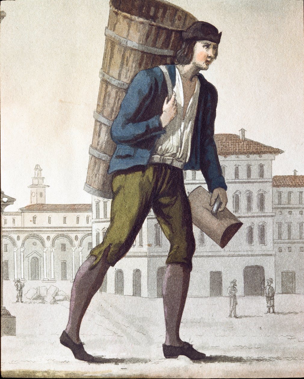 Gammel handel: melkemannen (litografi av Unknown artist