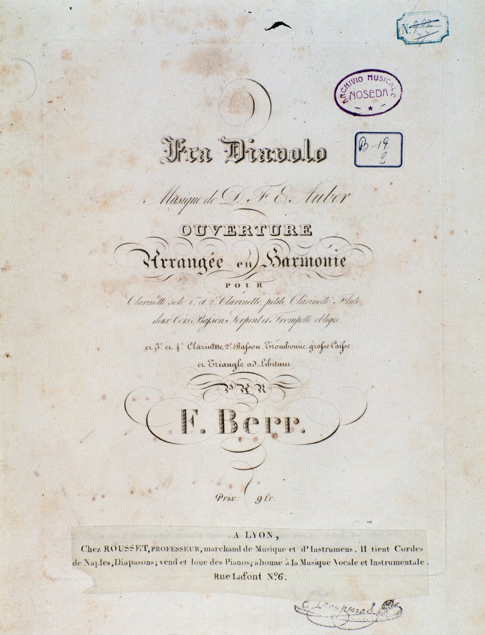 Åpning av den komiske operaen Fra Diavolo, eller The Hotelery of Terracine av D. F. Auber av Unknown artist