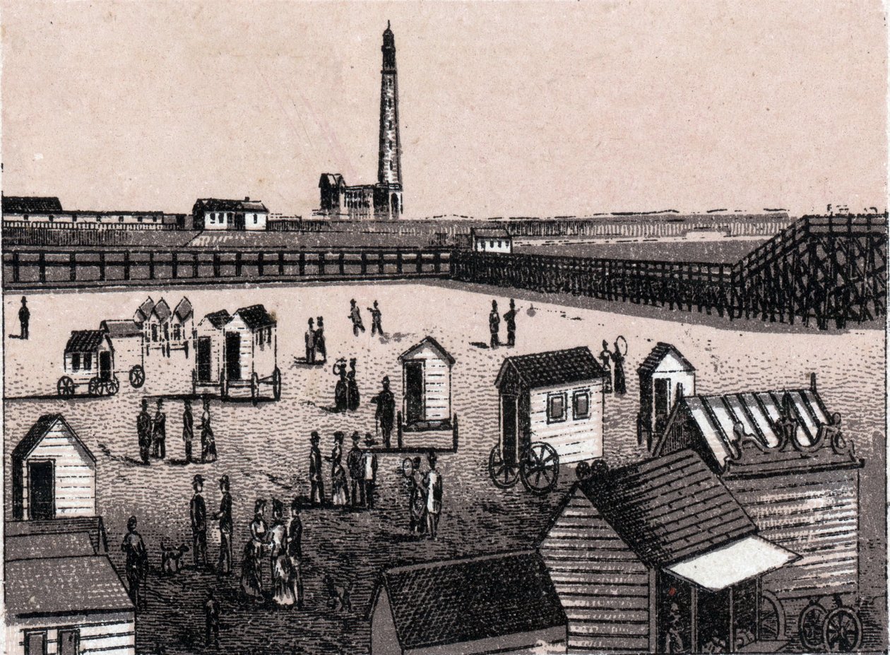 Oostende (Ostende), Belgia: utsikt over de østlige badene og havnen (havn, havn). i "" Verden illustrerer 168 visninger"" Udatert (slutten av 1800-tallet) av Unknown artist