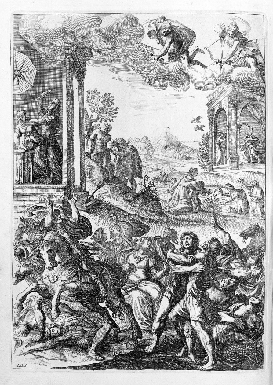 Ovid (Ovidius) - illustrasjon til bok 15 - (P. Ovids Metamorphoses of the Night av Unknown artist