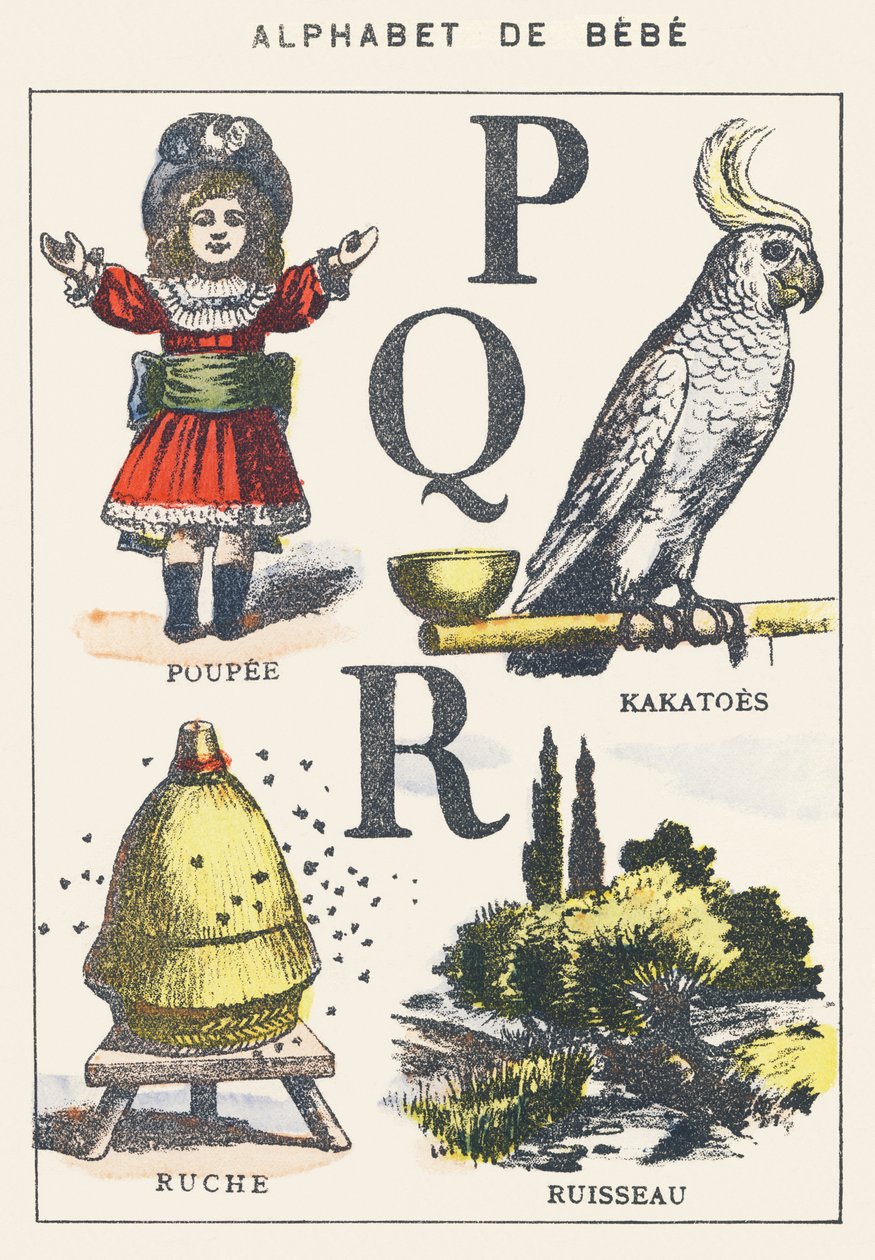 P Q R: dukke, persimmon, bikube, bekk av Unknown artist