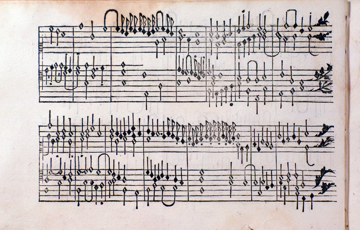 Page of Tablature, bok 1 av Girolamo Cavazzoni av Unknown artist