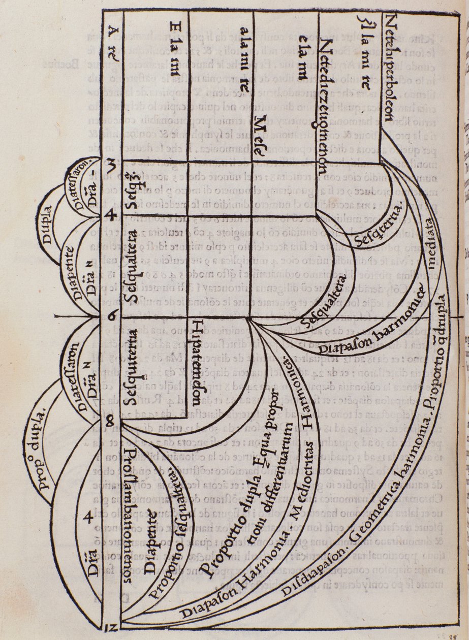 Siden hentet fra Franchino Gaffurios Practice of Music av Unknown artist