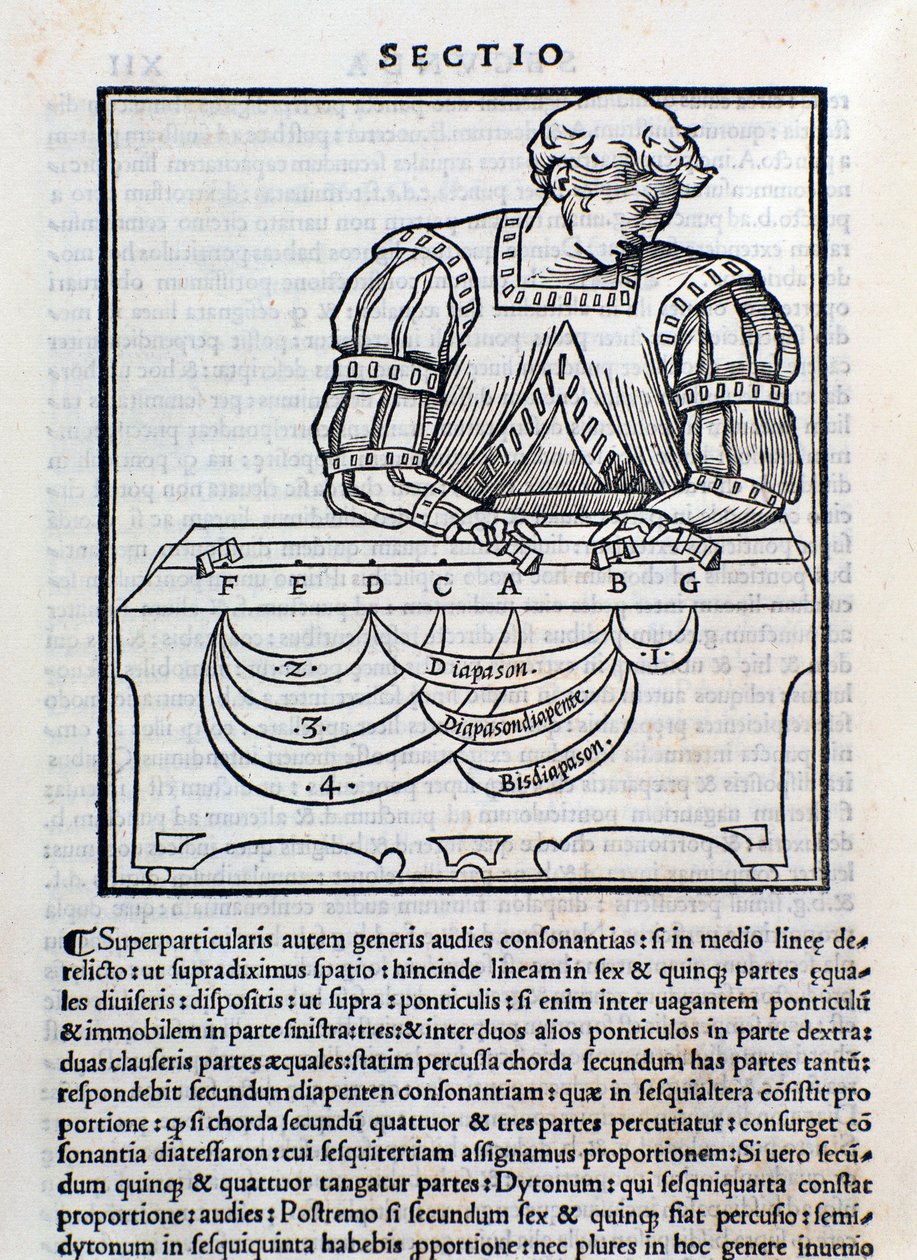 Siden hentet fra Musica Theorica av Ludovico Foliani (gravering av Unknown artist