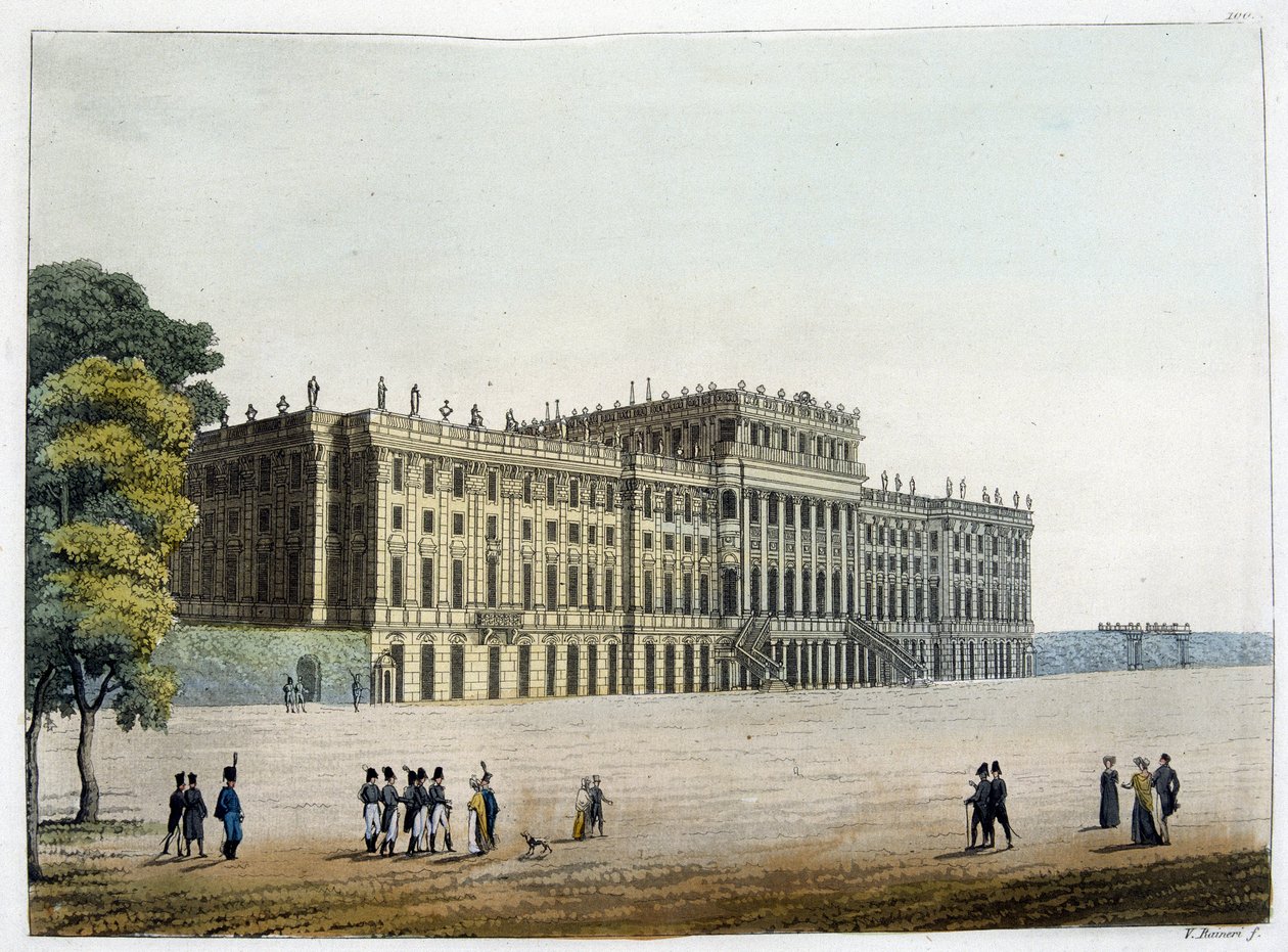 Schönbrunn-palasset på 1800-tallet av Unknown artist