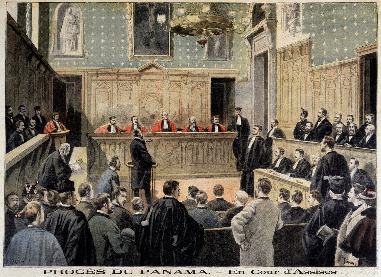 Panama-sak: Assize-domstolen - i "" Le Petity Journal"" av 02.01.1898 av Unknown artist
