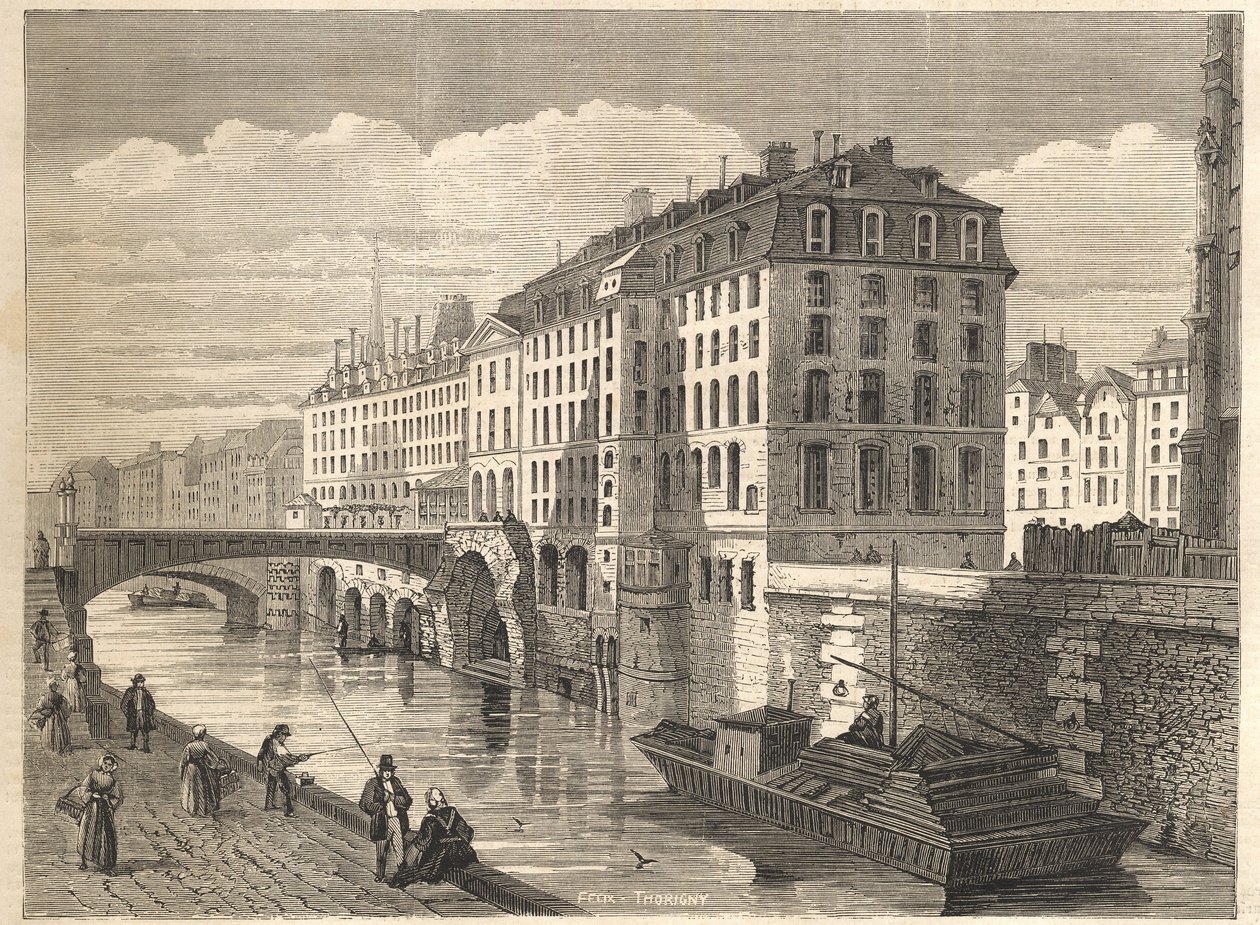 Paris Demolitions: Hotel Dieu av Unknown artist