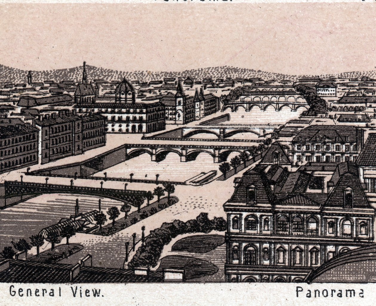 Paris, Frankrike: Generelt syn. i "" Verden illustrerer 168 visninger"" Udatert (slutten av 1800-tallet) av Unknown artist