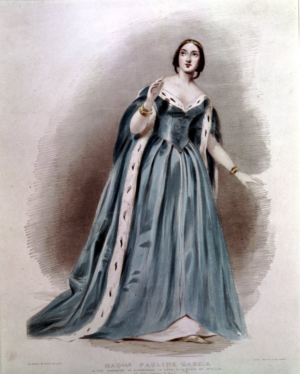 Pauline Viardot - Garcìa (1821-1910), fransk sanger. i rollen som Desdemona. Otello av Gioacchino Rossini. av Unknown artist