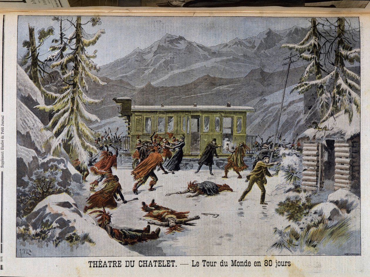 Opptreden på Théatre du Chatelet av "Jorden rundt på 80 dager"" - i "" Le PetitJournal"" fra 13.03.1898 av Unknown artist