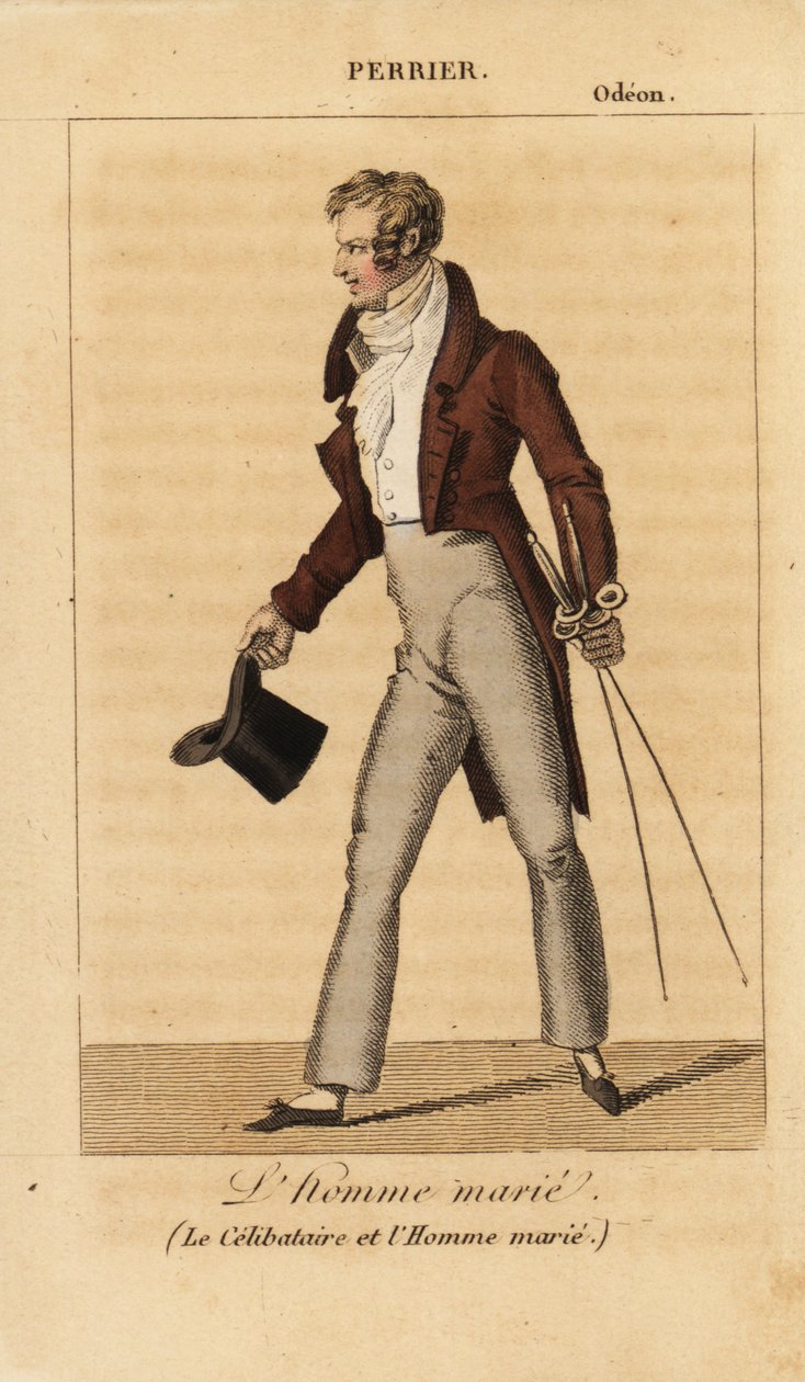 Perrier som Dupont, The Married Man, i The Single and the Married Man av Alexis-Jacques-Marie Wafflard på Odeon av Unknown artist