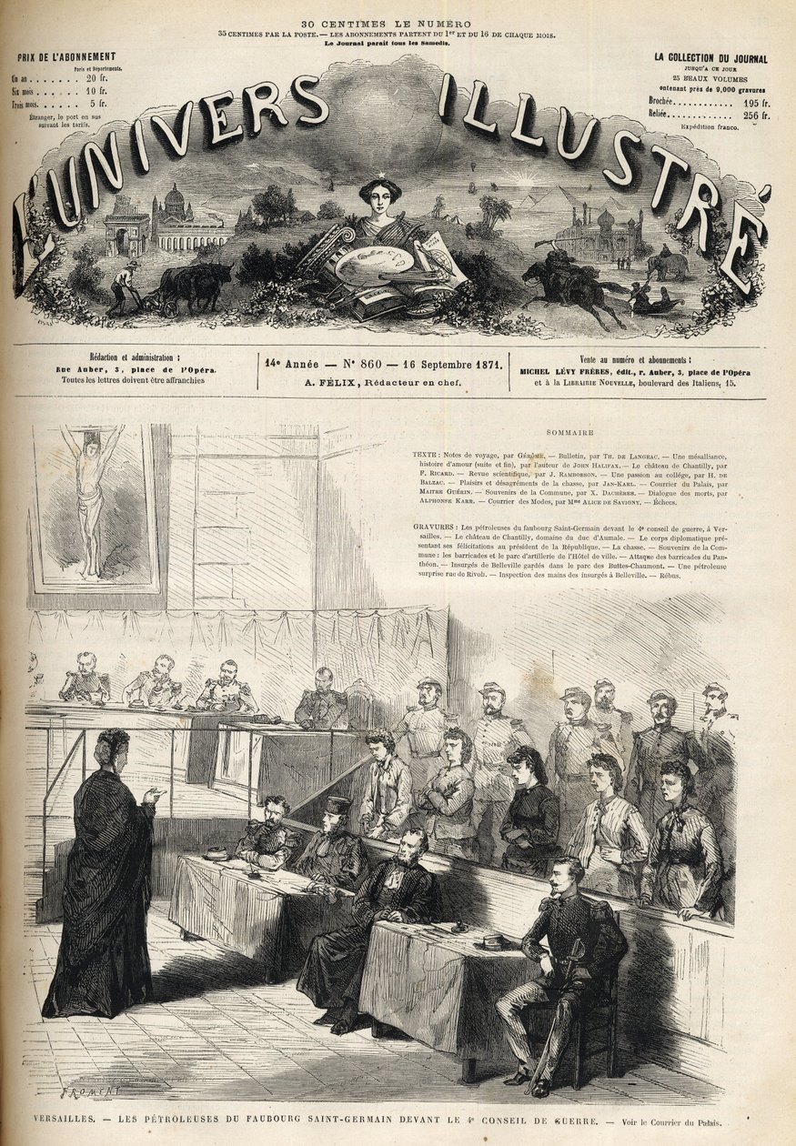 Petroleuses arrestert i Versailles - Paris kommune av Unknown artist