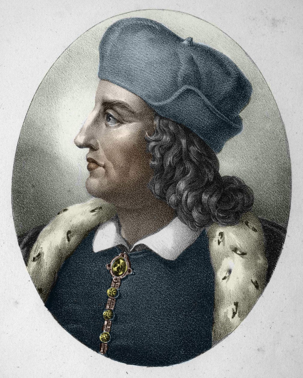 Philip II (1165-1223), King Capetian, known as Augustus. (Philip Augustus). av Unknown artist