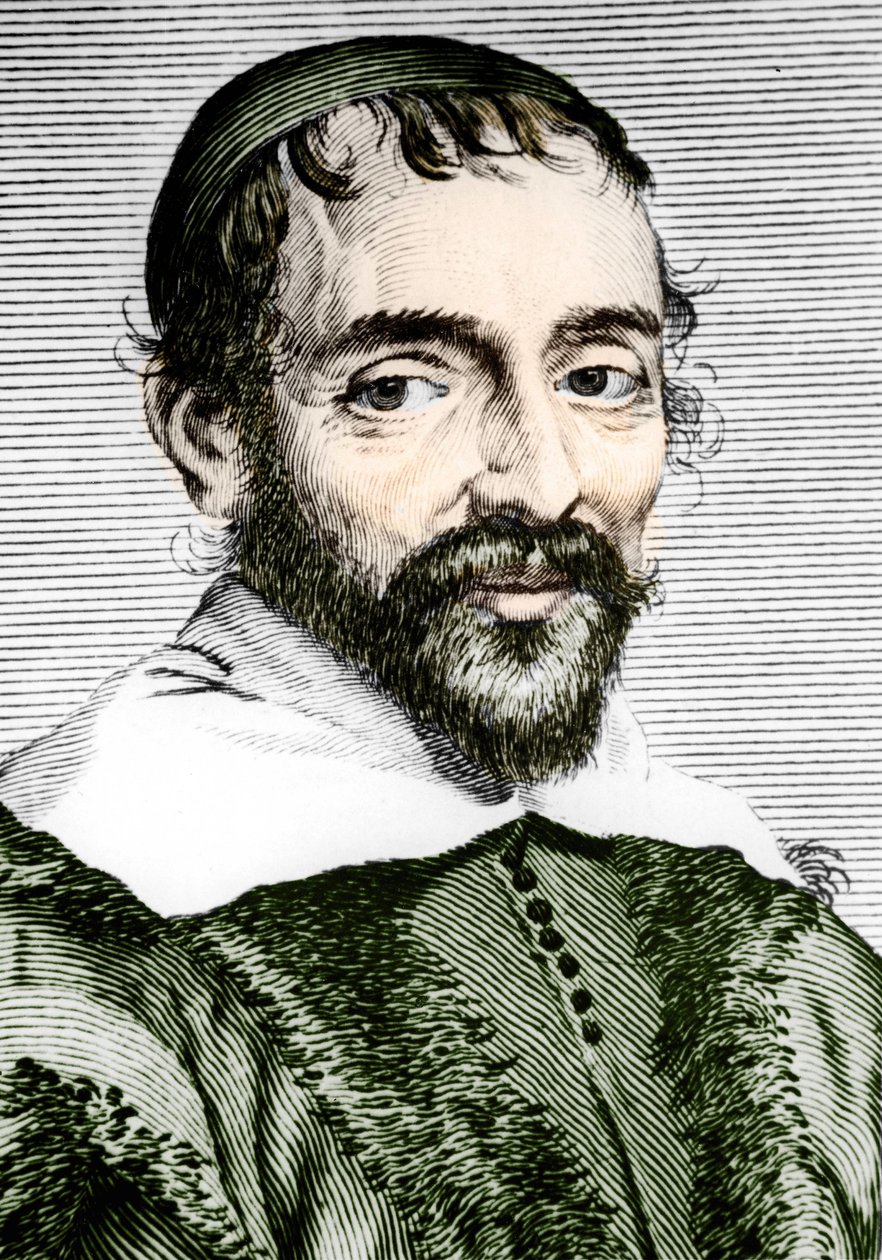 Pierre Gassendi (1592-1655), French philosopher, astronomer, mathematician and physicist. av Unknown artist