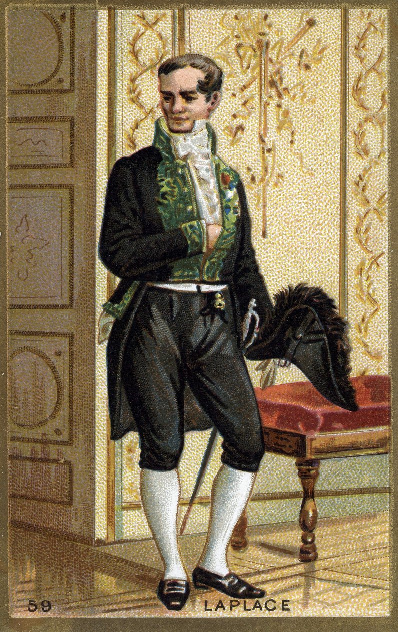 Pierre Simon de Laplace (1749 - 1827), fransk matematiker og astronom. Kromolitografi fra 1800-tallet. av Unknown artist