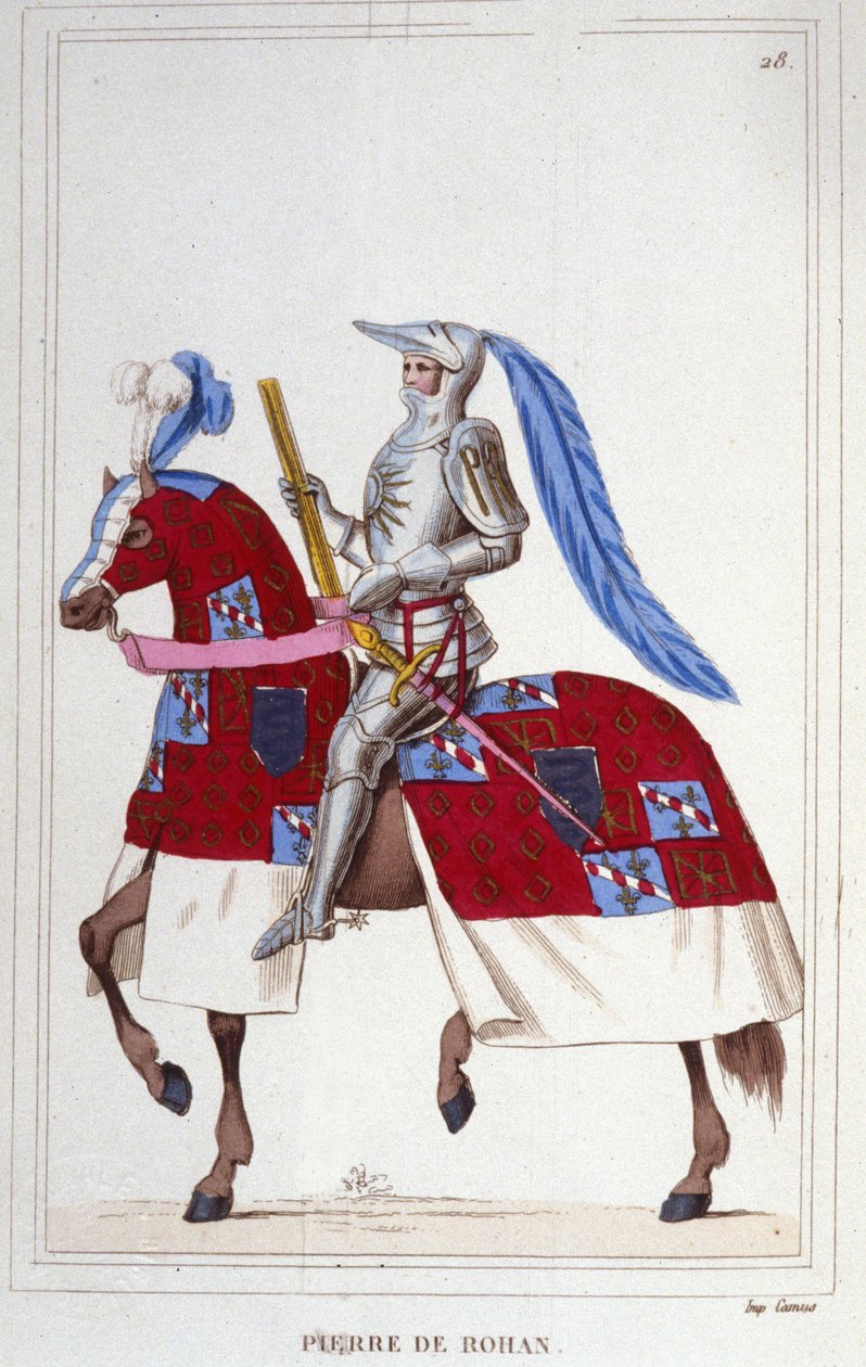 Pierre, Viscount de Rohan, Sire de Gie (1451-1513). Marskalk av Frankrike. Gravering av 1830. av Unknown artist