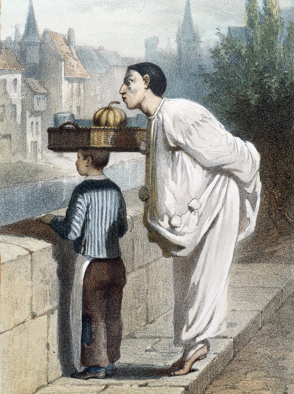 Pjerrot lukter en frukt - a.n.d., sent på 1800-tallet av Unknown artist