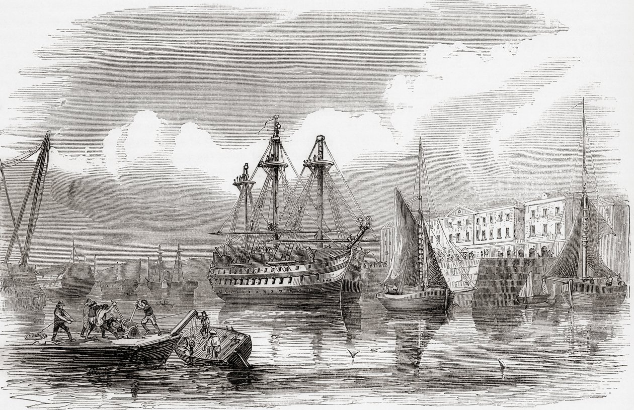 Plymouth, England (gravering) av Unknown artist