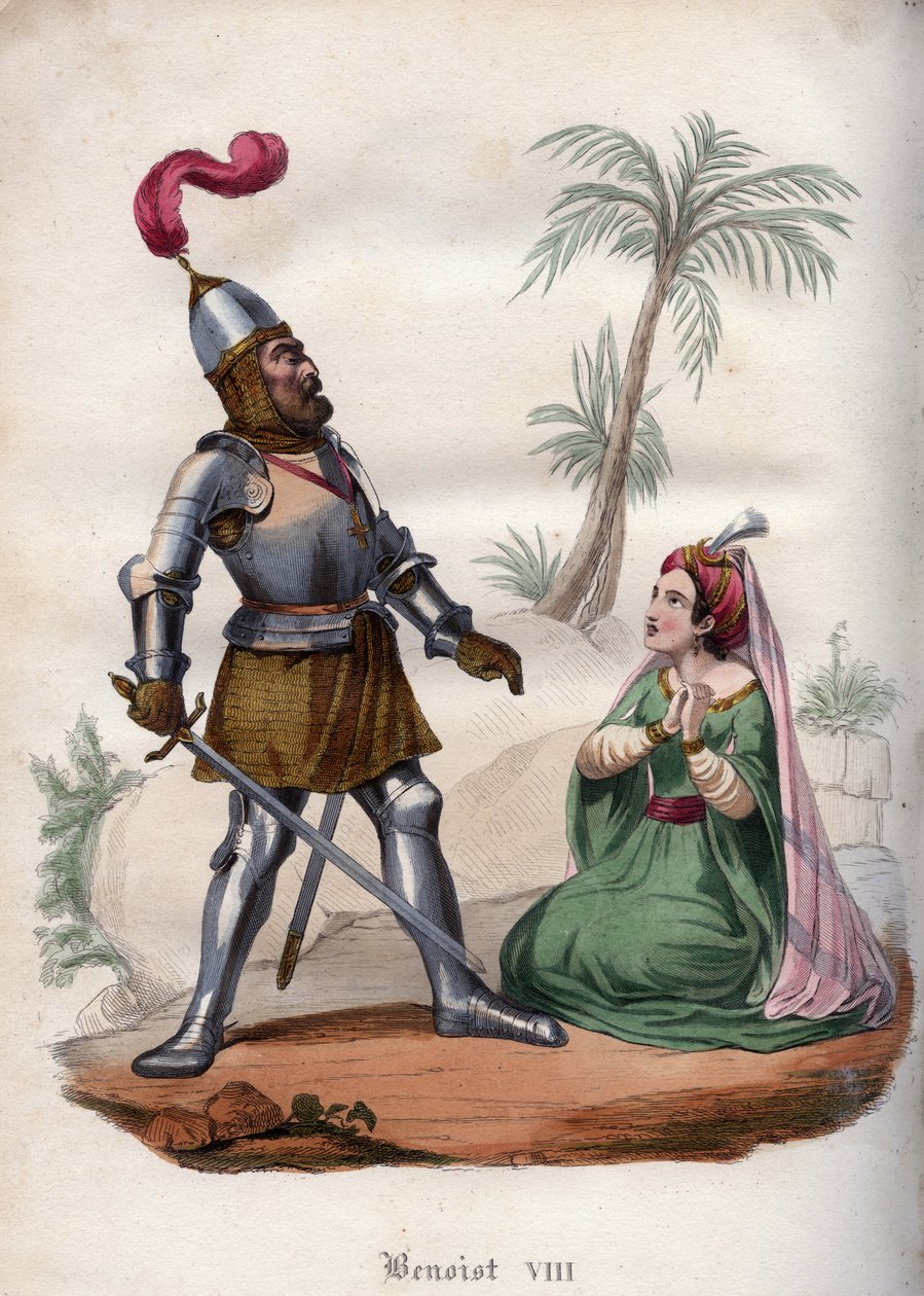 Pave Benedikt VIII (1012-1024) beseiret saracenerne i 1016. av Unknown artist