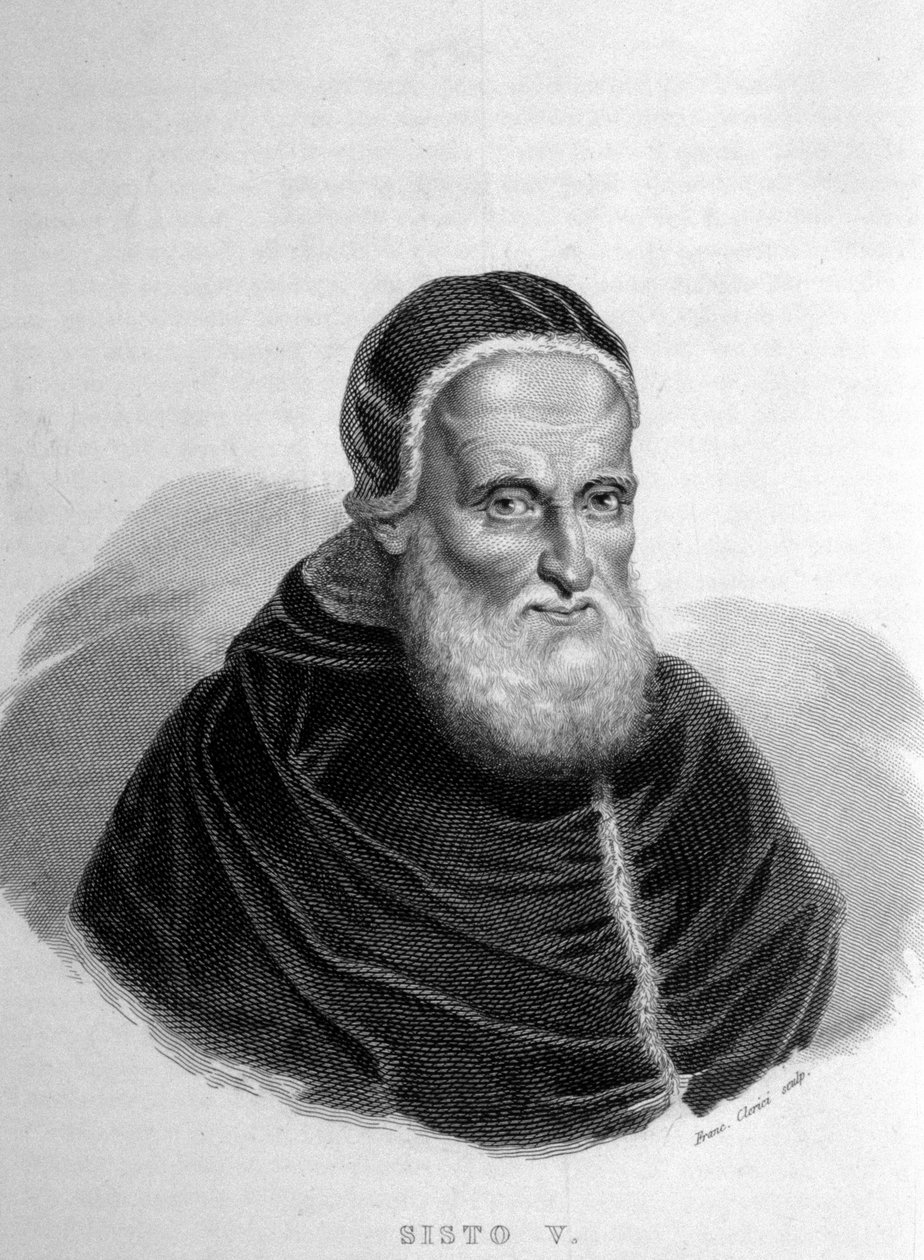 Pave Sixtus V (V) (1520 - 1590). av Unknown artist